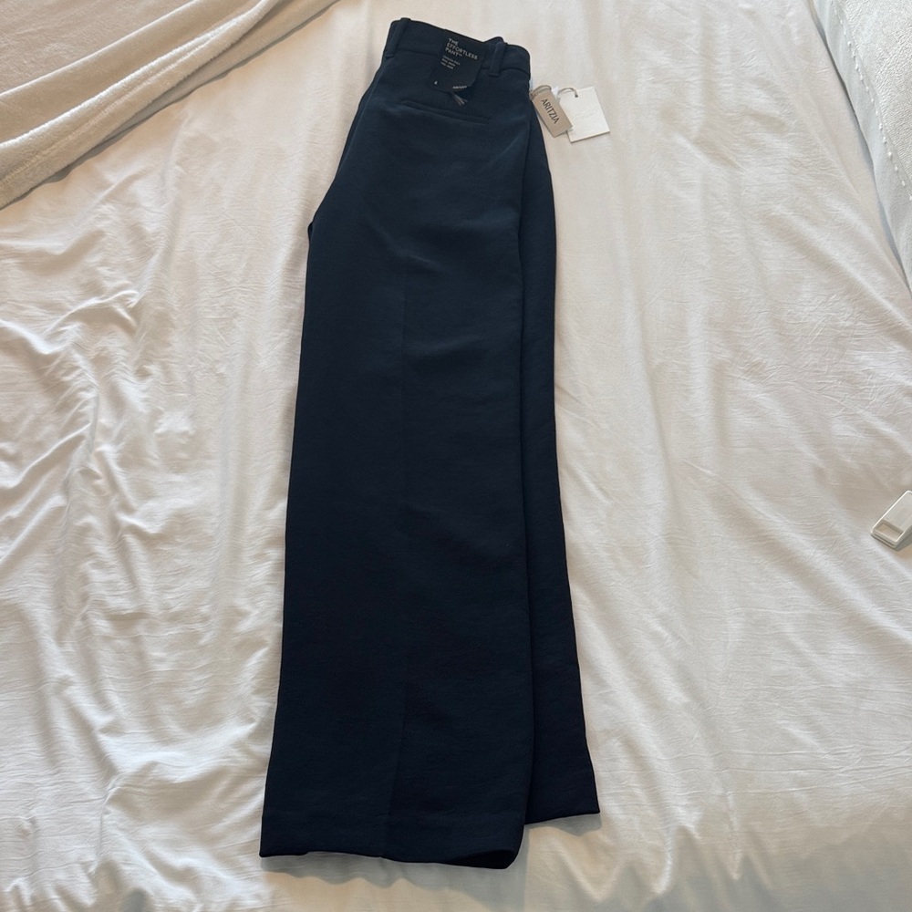 Aritzia Navy Blue Effortless Pant - Sleek Straight Silhouette